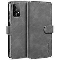 Чохол книжка Софт Тач для Samsung Galaxy A52 сірий гаманець ремінець на руку