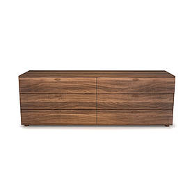 Місткий комод у вітальню, спальню на 6 ящиків NAGRIE-1 178 х 49 х 61 см, ЛДСП дуб, горіх, сканді стиль