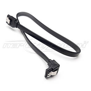 Кабель SATA-DATA 3.0 для HDD, 0.35 м кутовий з засувками, фото 1