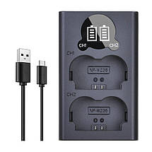 Подвійне заряджання Newell для акумулятора NP-W235 Type-C і MicroUSB, фото 5