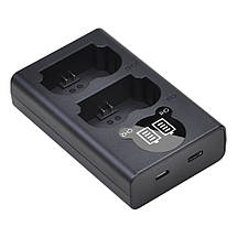 Подвійне заряджання Newell для акумулятора NP-W235 Type-C і MicroUSB, фото 4