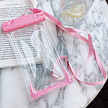 Водонепроникний універсальний чохол 6,5 (Liquid Glitter) Рожевий, фото 2