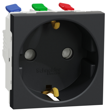 Розетка Unica NEW NU3035754 16A Schneider Electric антрацит