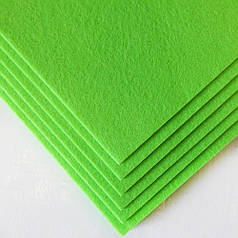 Фетр твердий лист 20х30 см, 2 мм, салатовий (Китай)