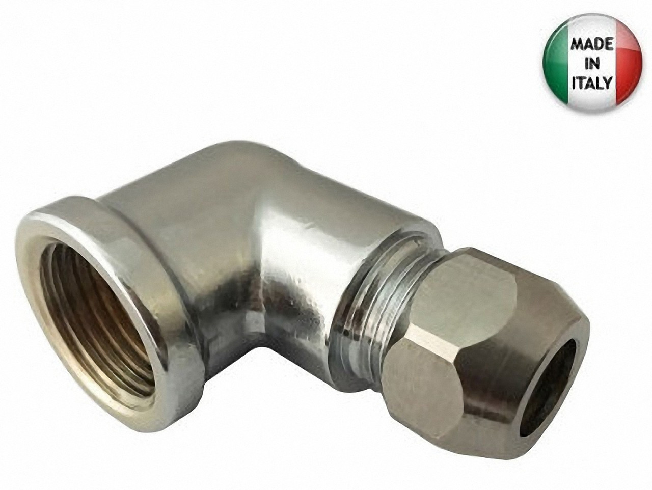 Коліно цангове хромоване Albertoni 10х3/8"