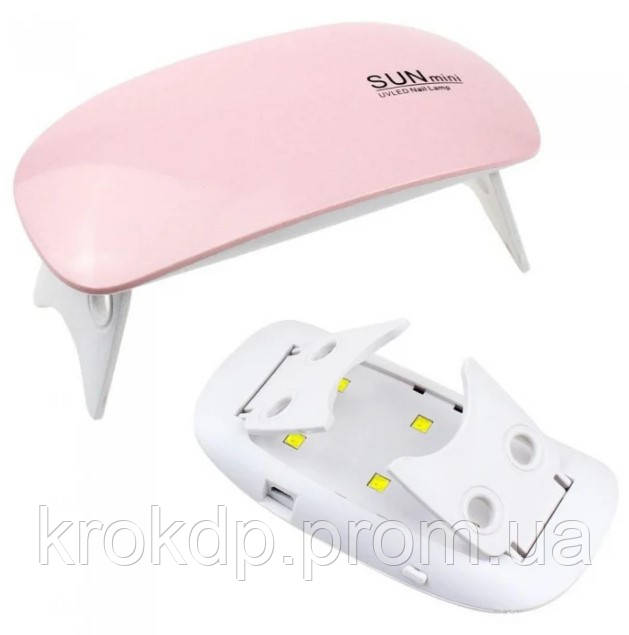 Уф лампа для гель-лаку SUN mini UV і LED, сушка для нігтів міні Рожева
