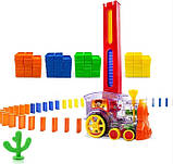 Розвиваюча іграшка паровозик доміно DOMINO Happy Truck 60 деталей / Поїзд доміно, фото 8
