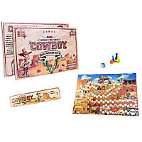 Настольная игра, игра-бродилка "Cowboy " на русском языке, в коробке 37х25,5х2 см