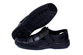 Мужские кожаные летние туфли Matador Black р.  42 43 44 45
