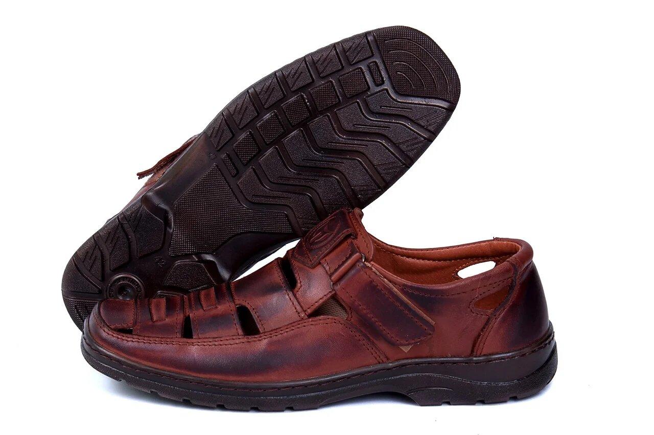 Чоловічі шкіряні літні туфлі Matador Brown р.  41 43 45