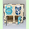 Бізікуб 30*30*30 "Морський коник" на 35 елементів - розвиваючий будиночок, бізіборд, бізідім, бізікубик, фото 6