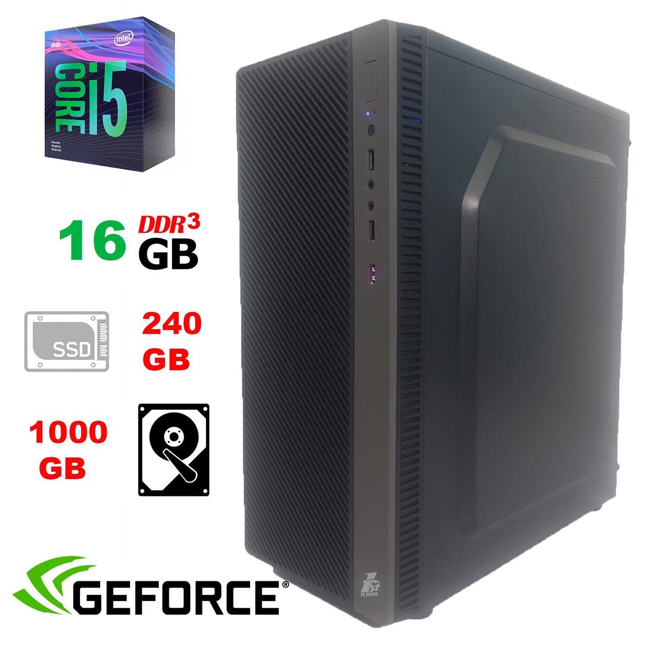 Комп'ютер 1st Player A7 New/Intel Core i5-4590 (4 ядра по 3.3 — 3.7 GHz) / 16 GB DDR3 / new 240 GB SSD+1000