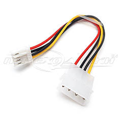 Перехідник кабель живлення MOLEX=>4pin, 0.2m