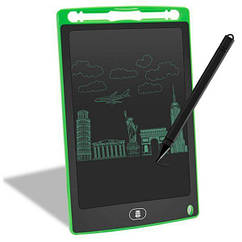 Планшет LCD для малювання 8,5". Дошка для малювання і записів Зелений