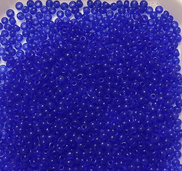 Бісер Ярна Корея розмір 10/0 колір 14 електр. прозорий 50г, фото 1