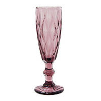 Бокал для шампанского "Изумруд" розовый, 150 мл