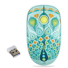 Миша безпровідна Пава. Безшумна мишка USB для ноутбука/ПК на батарейці