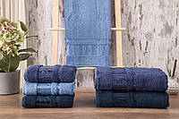 Набор махровых полотенец Zeron Бамбук 70х140 (3шт) синий