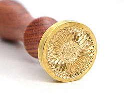 Гербера, Друк для сургуча, з дерев'яною ручкою