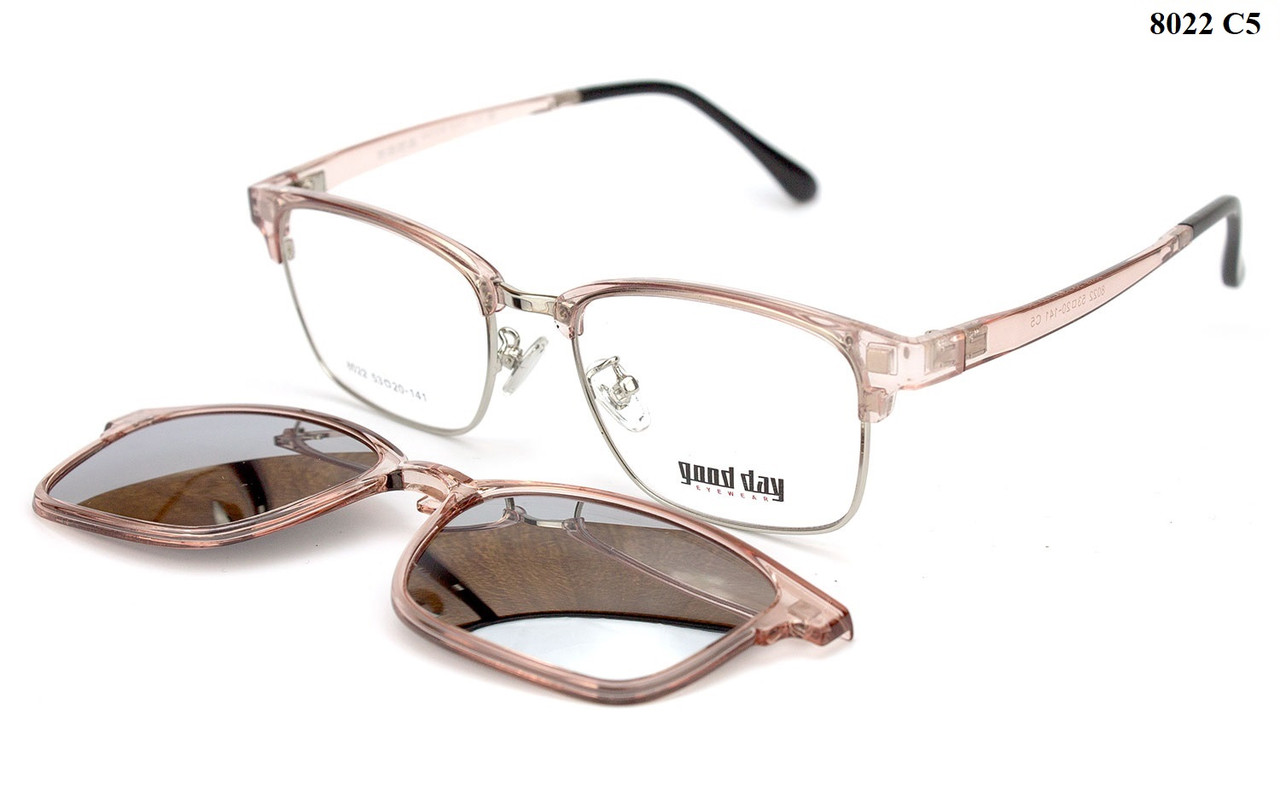 Стильна жіноча оправа для окулярів з насадкою (можемо вставити лінзи за рецептом), фото 1