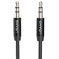 Аудиокабель 3.5мм AUX-AUX USAMS audio cable AUX YP-01 100см Черный