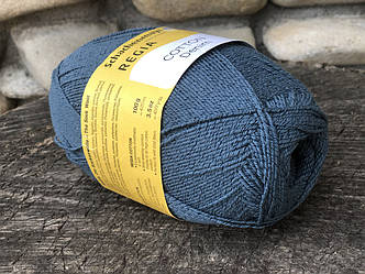 Однотонна носкова пряжа з бавовною REGIA Cotton, серії Denim