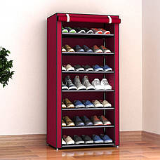 Складана тканинна шафа для взуття на 7 полиць органайзер, фото 3