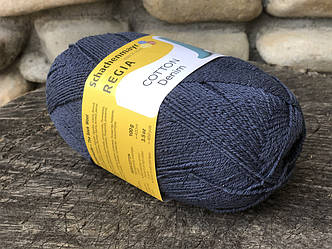 Однотонна носкова пряжа з бавовною REGIA Cotton, серії Denim