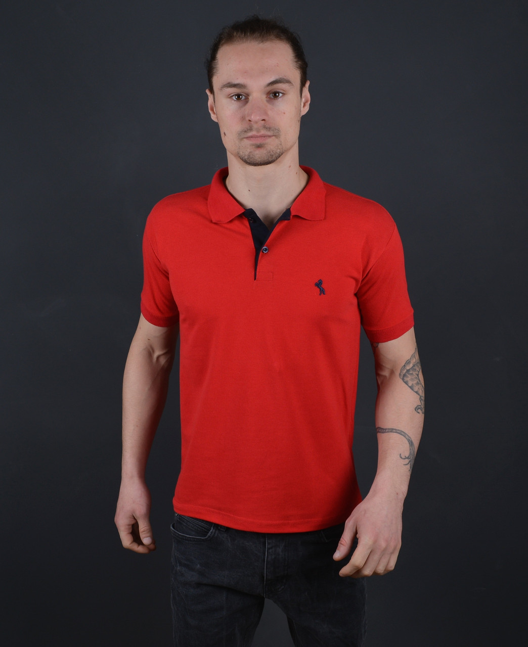 Чоловіча футболка поло червона Туреччина 56102 M, фото 1