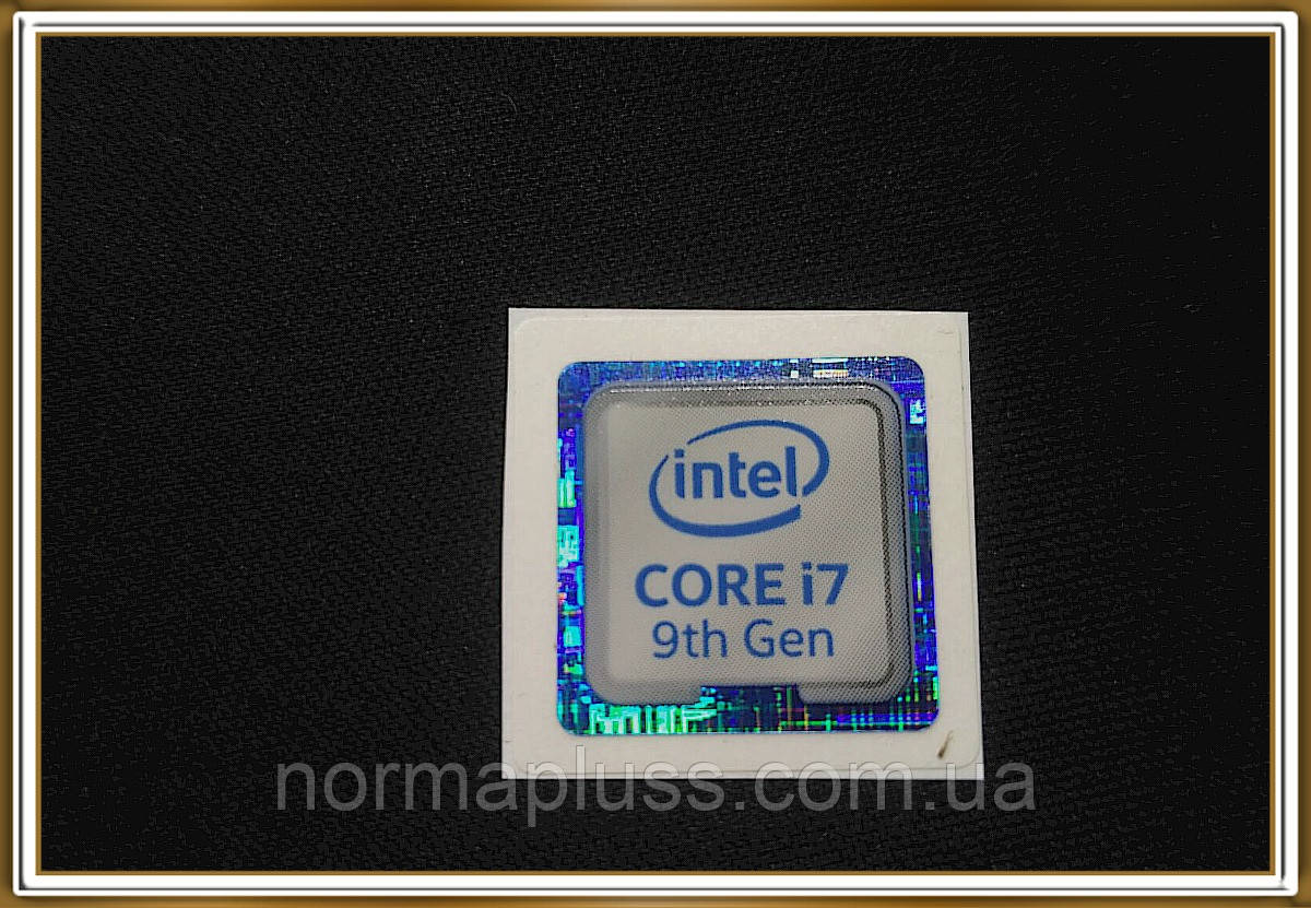 Наклейка (логотип) INTEL CORE I7 9th Gen, фото 1