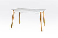 Стол обеденный Микс мебель Сингл 130-160 см белый / дуб