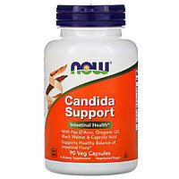 Now Foods, Candida Support, 90 растительных капсул