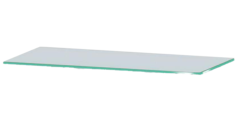 Поличка скляна настінна прямокутна Commus PL10 PC (150х440х6мм)