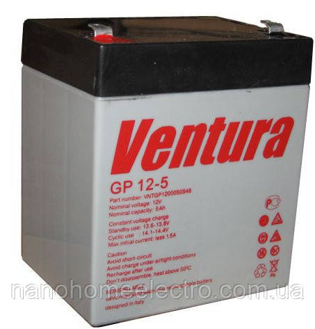 Аккумуляторная батарея GP 12v 5A Ventura - фото 1 - id-p203844054