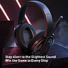 Ігрові навушники геймерські накладні навушники стерео з мікрофоном і підсвіткою BASEUS GAMO 3D D05 Чорні, фото 7