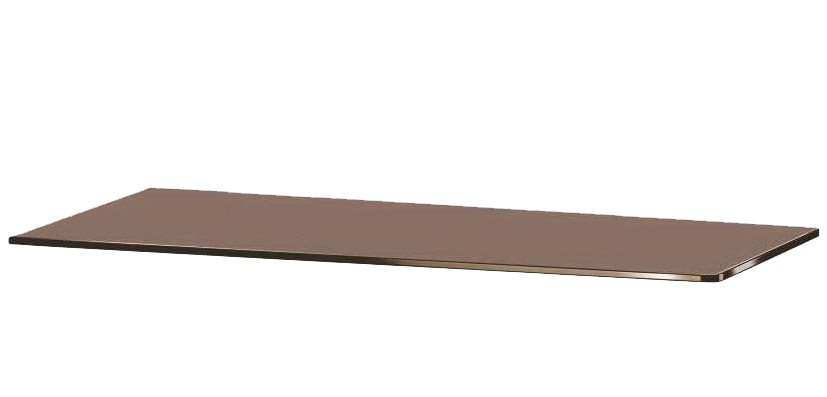 Поличка скло навісна прямокутна Commus PL10 PB (150х440х6мм)