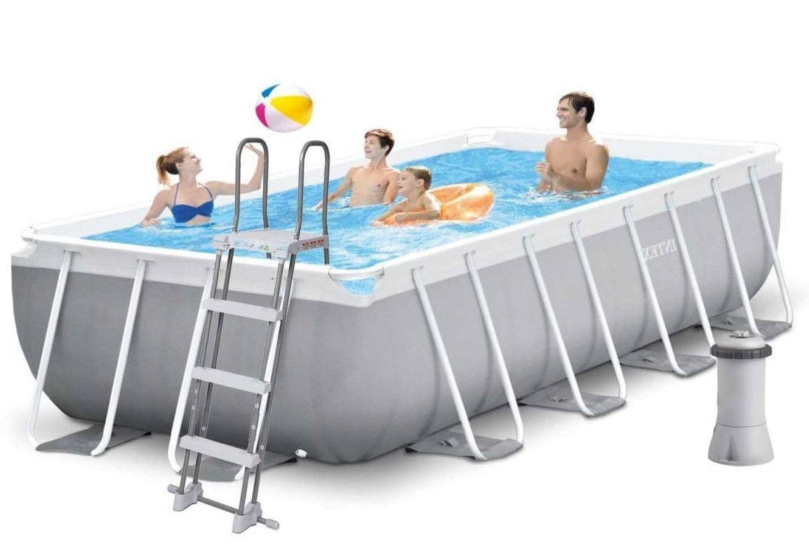 Каркасний басейн Prism frame pool, сходи, фільтр-насос 2006 л/год, Intex 26790, 400*200*122 см, фото 1