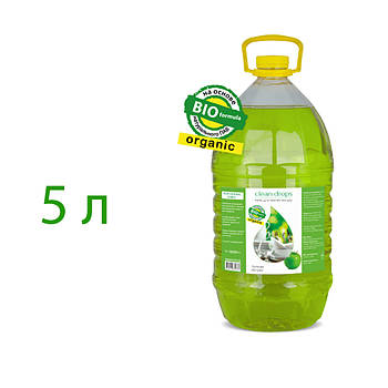 Гель для миття посуду 5 л бутель (Зелене яблуко)