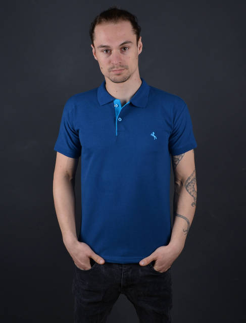 Мужская футболка поло синяя Турция 56105 M