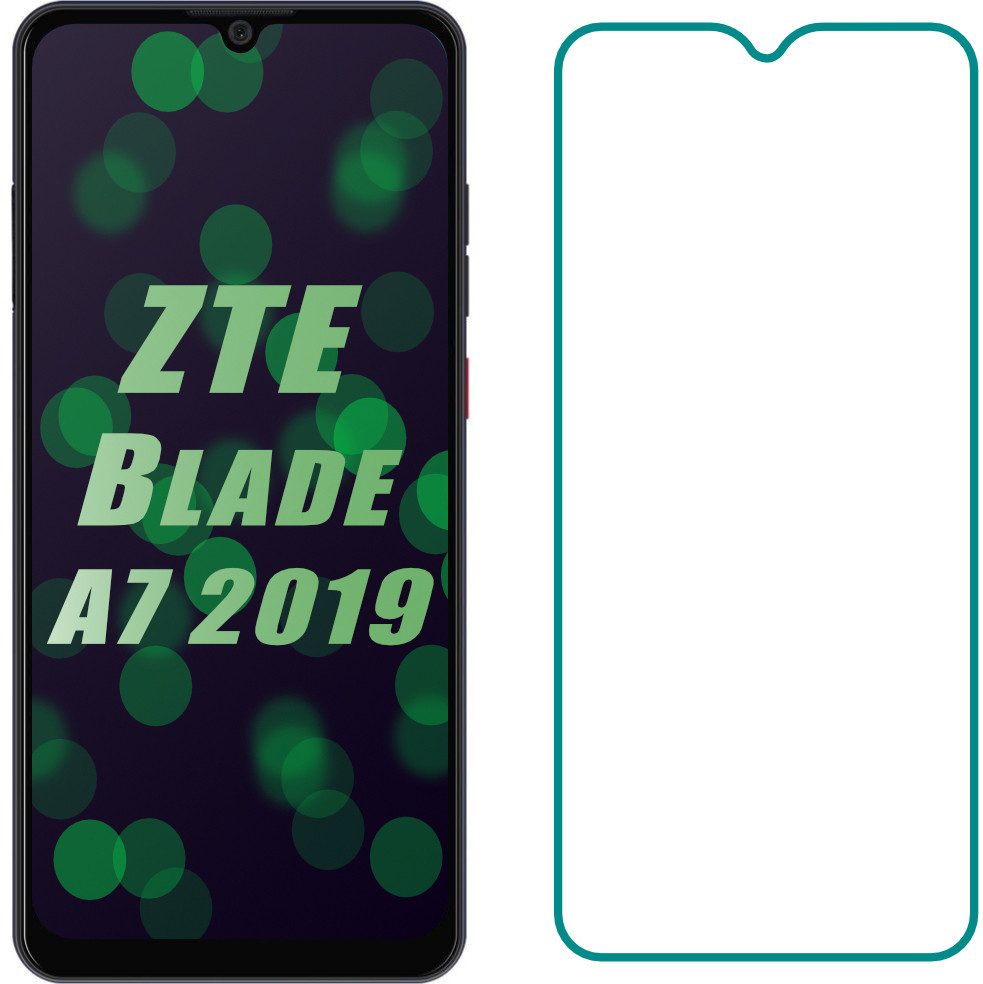 Захисне скло ZTE Blade A7 2019 (Прозоре 2.5 D 9H) (ЗТЕ Блейд А7)