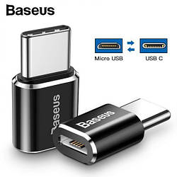 Адаптер-перехідник Baseus Micro Female To Type-C Female Adapter Converter Black (CAMOTG-01)