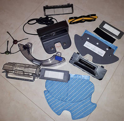 Запчастини Ecovacs Ozmo Deebot 900/901/920/930/950 HEPA фільтр щітка бак ганчірка швабра кронштейн акумулятор станція