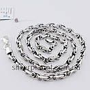 Товстий срібний ланцюжок Якір 55 см - Чоловіча срібна якірна цепочка Біт, фото 7