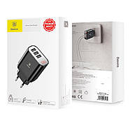 Блок живлення на 3 USB BASEUS 3.4 А з дисплеєм СЗУ МЗП Mirror Traveler Intelligent Digital Display (чорний), фото 10