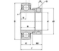 RAE40-NPP-B INA ORIGINAL JOHN DEERE Закрепляемый шариковый подшипник