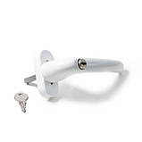 Ручка віконна з ключем біла GreenteQ, фото 3