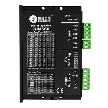 Драйвер цифровий Leadshine 3DM580 8.0 A (ОРІГИНАЛ) для трифазного крокового двигуна, фото 1