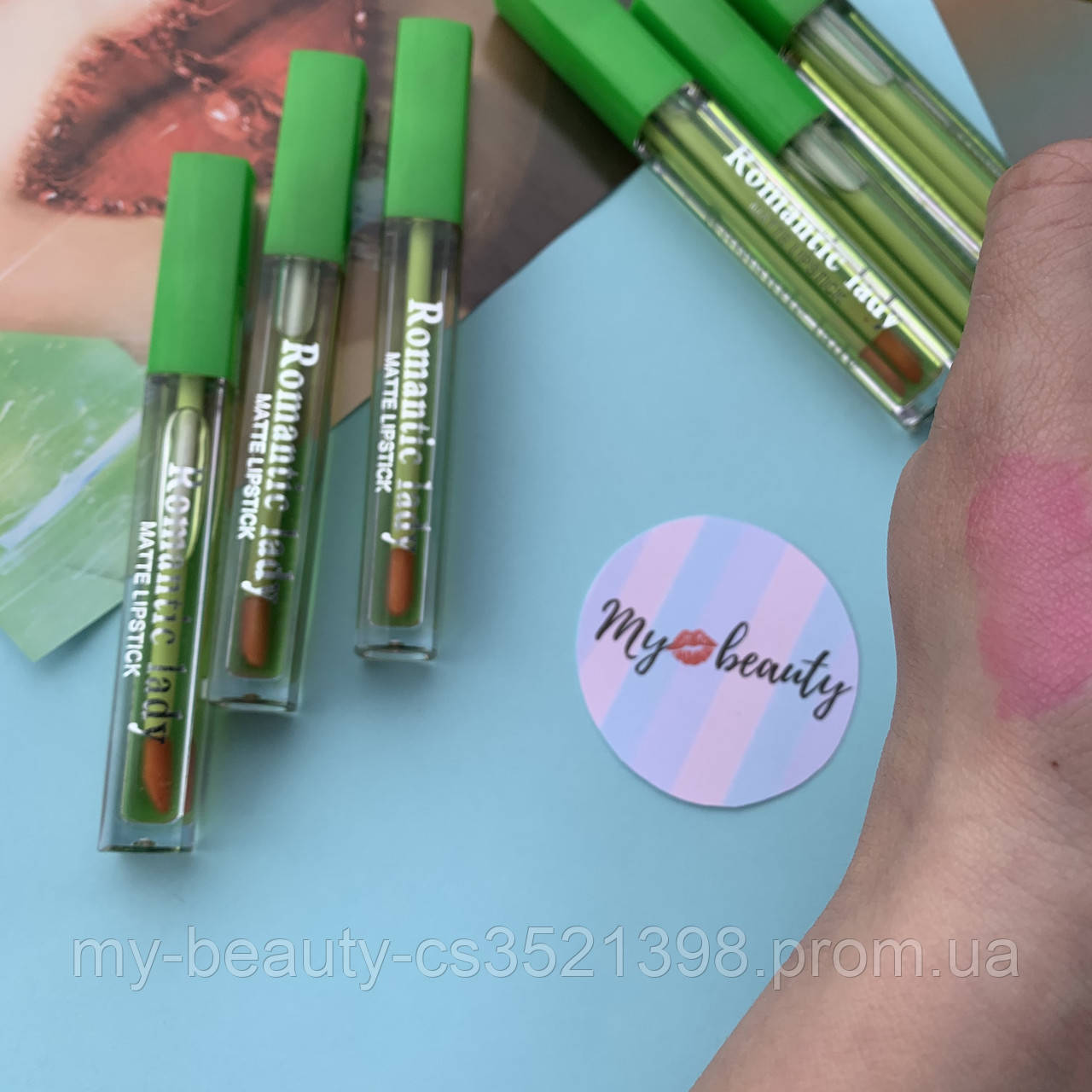 Блиск для губ прозорий проявляючий колір Romantic Lady Matte Lipstick