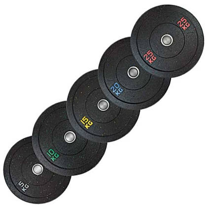 Бамперний диск для кросфіту млинець для штанги гумовий Stein Hi-Temp 25 кг, фото 3