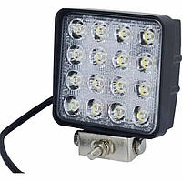 LED фара 12-24 Вольт. Светодиодная лэд фара на 16 диодов квадрат ALLLIGHT 19T-48W 16 CHIP CREE SPOT 9-30V